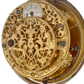 A Dutch verge with date and silver champleve dial Circa 1720