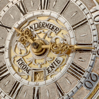 A Dutch verge with date and silver champleve dial Circa 1720