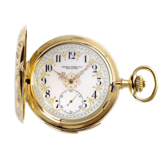 Swiss gold carillon minute repeating pocket watch Circa 1900
