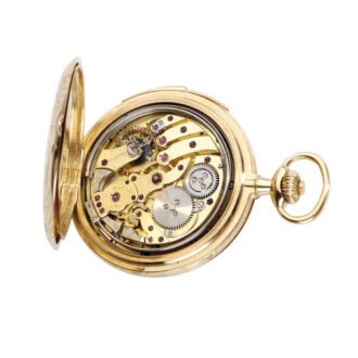 Swiss gold carillon minute repeating pocket watch Circa 1900