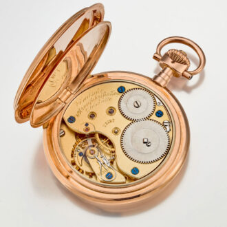 Gold A.Lange und Söhne hunting case pocket watch circa 1915