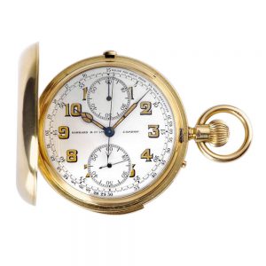 English repeating watch of historical interest with chronograph Circa 1924