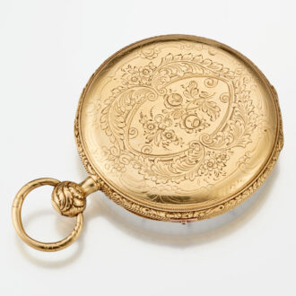 A fine gold French quarter repeating cylinder Circa 1840