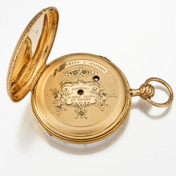 A fine gold French quarter repeating cylinder Circa 1840 A fine gold French quarter repeating cylinder Circa 1840