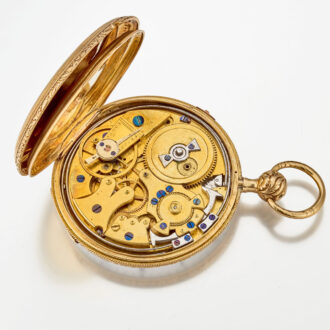 A fine gold French quarter repeating cylinder Circa 1840