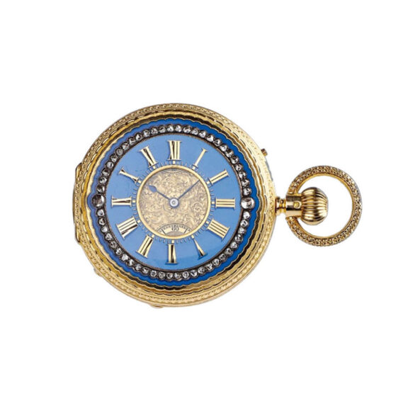 English gold enamel watch for the Indian market Circa 1875 English gold enamel watch for the Indian market Circa 1875