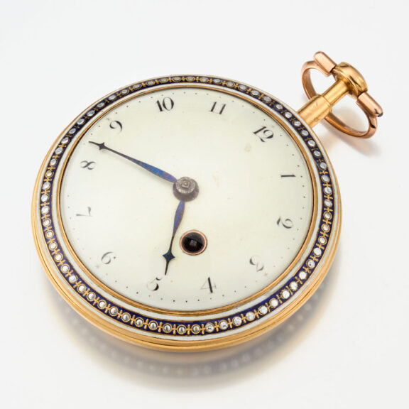 A French verge watch in a gold and enamel case Circa 1785 A French verge watch in a gold and enamel case Circa 1785
