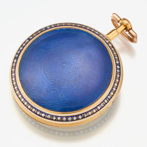 A French verge watch in a gold and enamel case Circa 1785 A French verge watch in a gold and enamel case Circa 1785