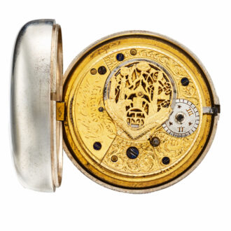 English silver masonic keywind verge watch Circa 1827