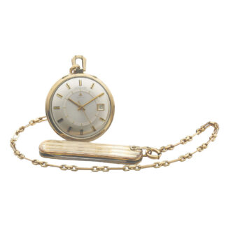 Swiss gilt center seconds watch with date and alarm Circa 1967
