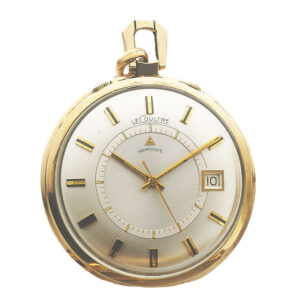 Swiss gilt center seconds watch with date and alarm Circa 1967