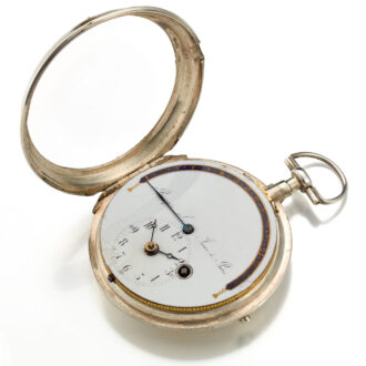 A French pocket watch with decentralized time Circa 1780