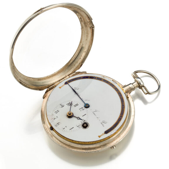 A French pocket watch with decentralized time Circa 1780 A French pocket watch with decentralized time Circa 1780
