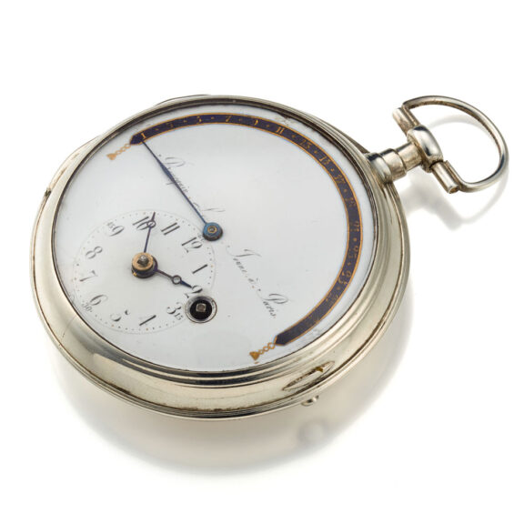 A French pocket watch with decentralized time Circa 1780 A French pocket watch with decentralized time Circa 1780