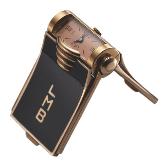 French patented purse watch with opening for portraits Circa 1940
