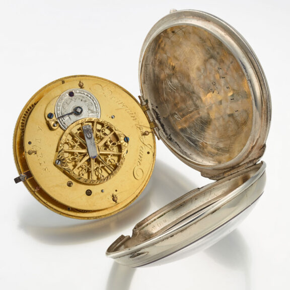 A French pocket watch with decentralized time Circa 1780 A French pocket watch with decentralized time Circa 1780