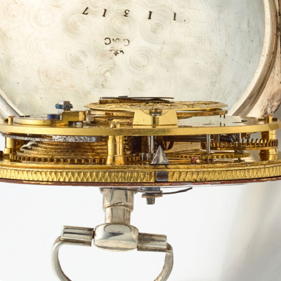 A French pocket watch with decentralized time Circa 1780 A French pocket watch with decentralized time Circa 1780