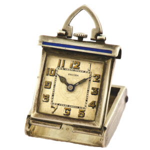 Dutch sterling silver miniature desk/pocket watch Circa 1930