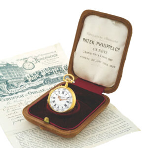 Swiss rose gold Louis XV style keyless lady’s pendant watch Circa 1900