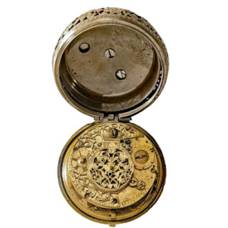 English silver and leather pair cased verge watch Circa 1602-97