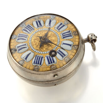 A French oignon pocket watch in a silver case Circa 1715