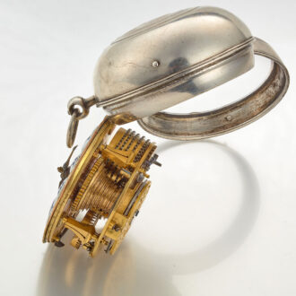A French oignon pocket watch in a silver case Circa 1715