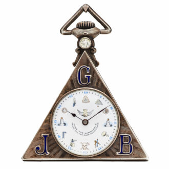Fine Swiss silver triangle shaped Masonic lever watch Circa 1925
