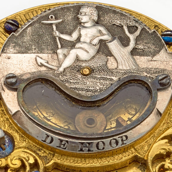 A Dutch verge watch in a silver repousse cast case Circa 1730 A Dutch verge watch in a silver repousse cast case Circa 1730