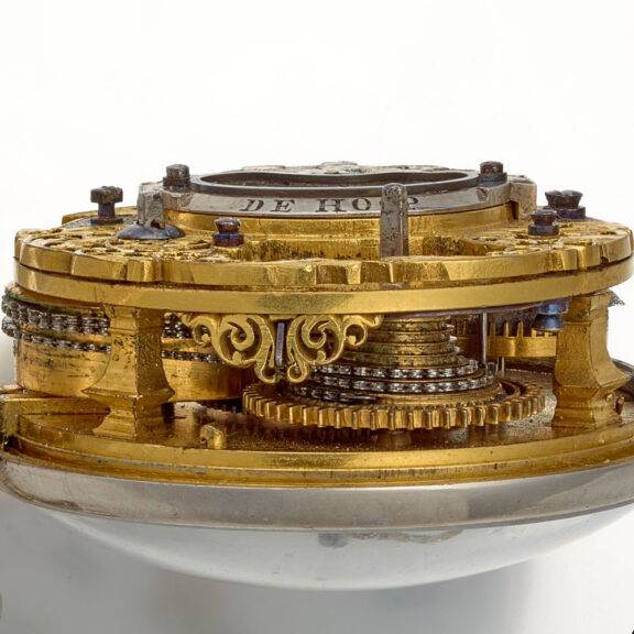 A Dutch verge watch in a silver repousse cast case Circa 1730 A Dutch verge watch in a silver repousse cast case Circa 1730
