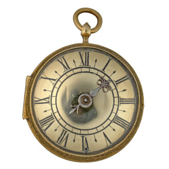 French verge oignon pocket watch with brass dial Circa 1695