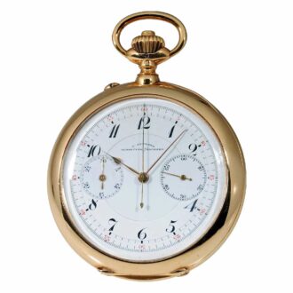 German gold Glashütte watch with chronograph Circa 1913