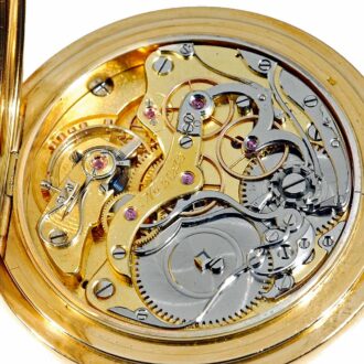 German gold Glashütte watch with chronograph Circa 1913