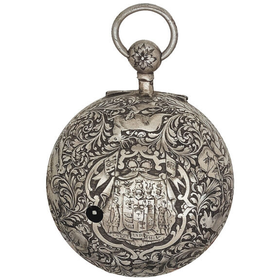 Early Swiss niello silver verge watch with automaton Circa 1700 Early Swiss niello silver verge watch with automaton Circa 1700