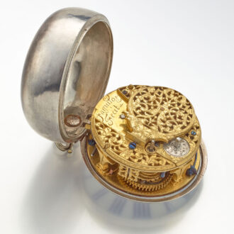 An early English silver verge watch with portrait Circa 1695