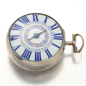 An early English silver verge watch with portrait Circa 1695