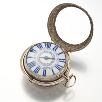 An early English silver verge watch with portrait Circa 1695