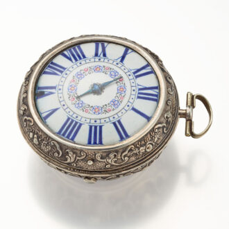 An early English silver verge watch with portrait Circa 1695
