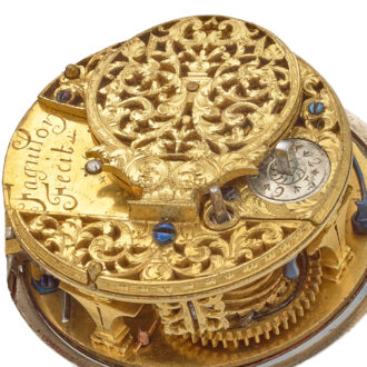An early English silver verge watch with portrait Circa 1695