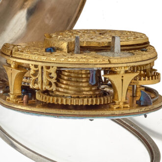An early English silver verge watch with portrait Circa 1695