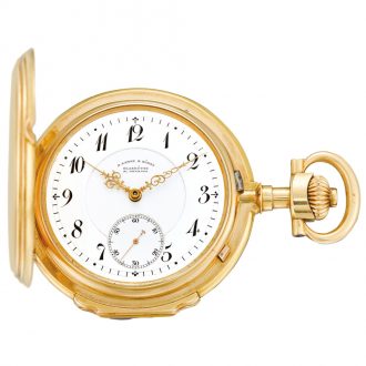 German full hunter lever pocket chronometer watch Circa 1895