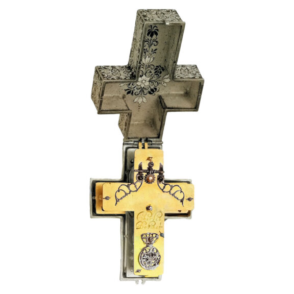 Swiss verge pendant watch in the shape of a crucifix Circa 1650 Swiss verge pendant watch in the shape of a crucifix Circa 1650