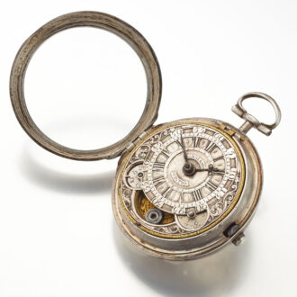An early English verge watch with mock pendulum Circa 1720 An early English verge watch with mock pendulum Circa 1720