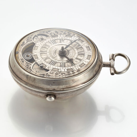 An early English verge watch with mock pendulum Circa 1720 An early English verge watch with mock pendulum Circa 1720