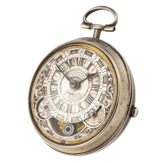 Unusual early English verge with mock pendulum Circa 1720 Unusual early English verge with mock pendulum Circa 1720