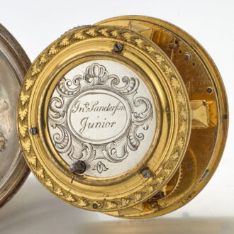 An early English verge watch with mock pendulum Circa 1720 An early English verge watch with mock pendulum Circa 1720
