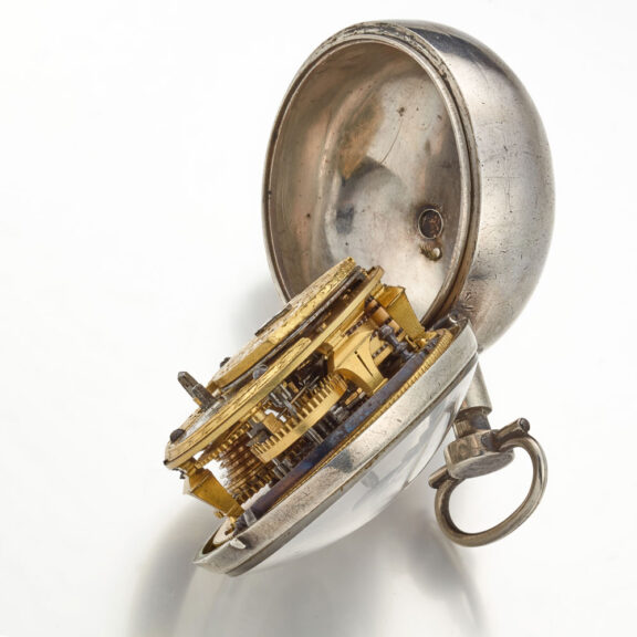 A Dutch verge pocket watch with champleve dial Circa 1700 A Dutch verge pocket watch with champleve dial Circa 1700