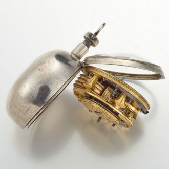 A Dutch verge pocket watch with champleve dial Circa 1700