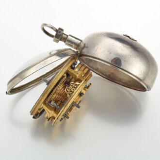 A Dutch verge pocket watch with champleve dial Circa 1700