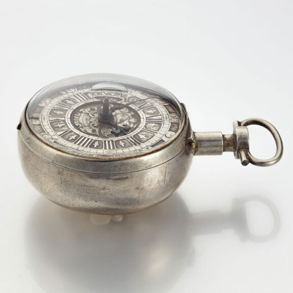 A Dutch verge pocket watch with champleve dial Circa 1700 A Dutch verge pocket watch with champleve dial Circa 1700
