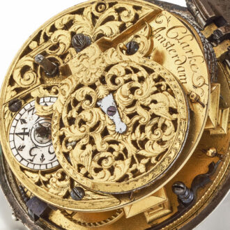 A Dutch verge pocket watch with champleve dial Circa 1700
